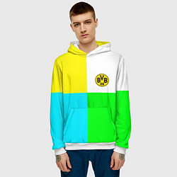 Толстовка-худи мужская Borussia color cport, цвет: 3D-белый — фото 2