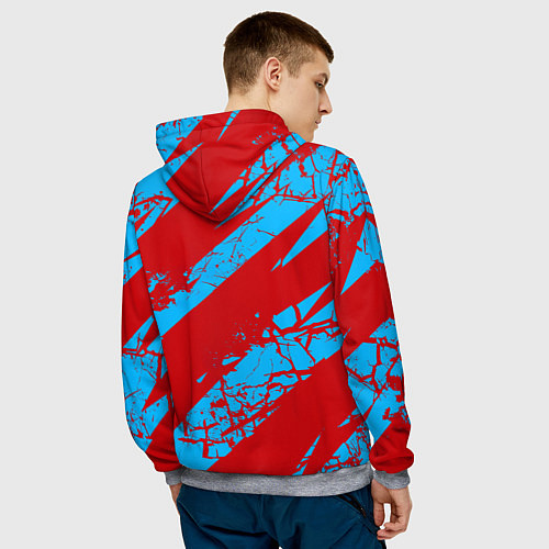 Мужская толстовка Абстрактный узор с концепцией / 3D-Меланж – фото 4