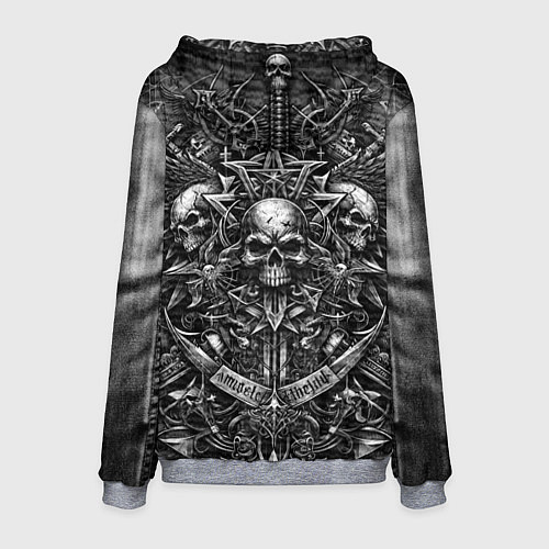 Мужская толстовка Черепа с узорами / 3D-Меланж – фото 2