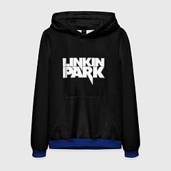 Толстовка-худи мужская Lnkin park logo white, цвет: 3D-синий