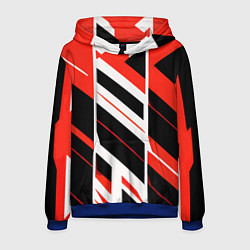 Мужская толстовка Black and red stripes on a white background