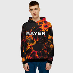 Толстовка-худи мужская Bayer 04 red lava, цвет: 3D-черный — фото 2