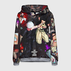 Мужская толстовка Сукуна против годжо в цвете - Магическая битва