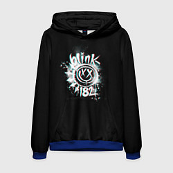 Толстовка-худи мужская Blink-182 glitch, цвет: 3D-синий