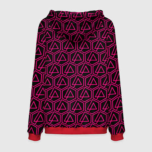 Мужская толстовка Linkin park pink logo / 3D-Красный – фото 2