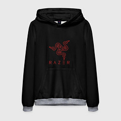 Мужская толстовка Razer red logo