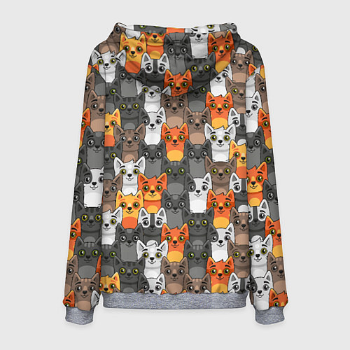 Мужская толстовка Мультяшные котята / 3D-Меланж – фото 2