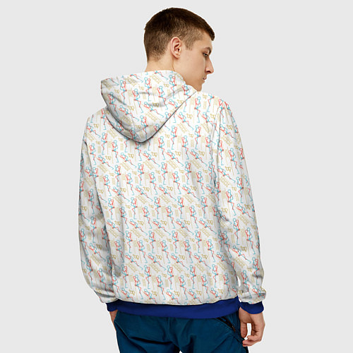 Мужская толстовка Мужское и женское начало / 3D-Синий – фото 4