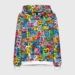 Мужская толстовка Весёлые лица абстрактные