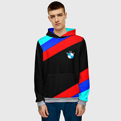 Толстовка-худи мужская BMW line sport, цвет: 3D-меланж — фото 2