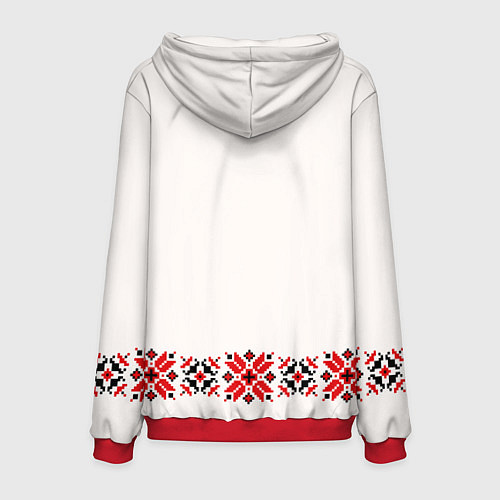 Мужская толстовка Вышиванка с символикой защиты рода / 3D-Красный – фото 2