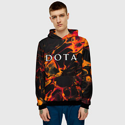 Толстовка-худи мужская Dota red lava, цвет: 3D-черный — фото 2