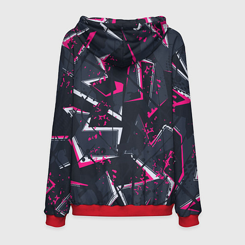 Мужская толстовка Яркий абстрактный узор для спорта / 3D-Красный – фото 2