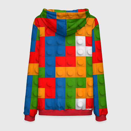 Мужская толстовка Блоки цветового конструктора / 3D-Красный – фото 2