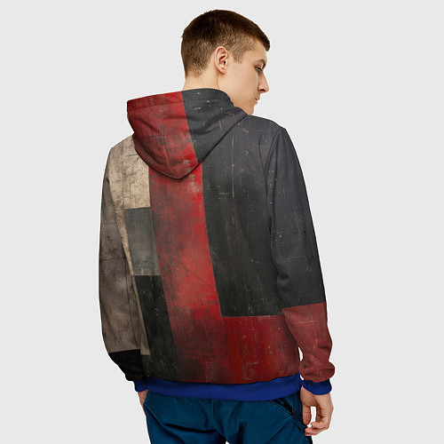 Мужская толстовка Женщина в прямоугольниках / 3D-Синий – фото 4