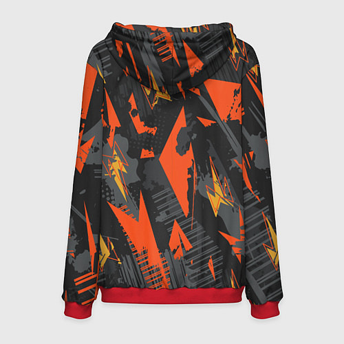 Мужская толстовка Яркий абстрактный узор для спорта / 3D-Красный – фото 2