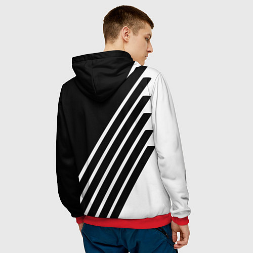 Мужская толстовка Liverpool sport fc geometry / 3D-Красный – фото 4