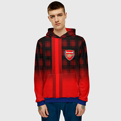 Толстовка-худи мужская Arsenal fc sport geometry steel, цвет: 3D-синий — фото 2