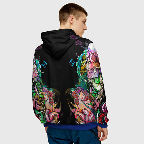 Мужская толстовка Cyberpunk tatoo game steel japan / 3D-Синий – фото 4