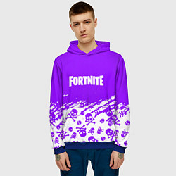 Толстовка-худи мужская Fortnite skull pattern, цвет: 3D-синий — фото 2