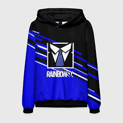 Толстовка-худи мужская Rainbow six geometry steel, цвет: 3D-черный