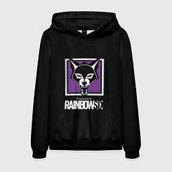 Толстовка-худи мужская Rainbow six logo ubisoft, цвет: 3D-черный