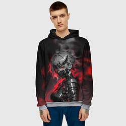 Толстовка-худи мужская Дымчатая шиномби, цвет: 3D-меланж — фото 2