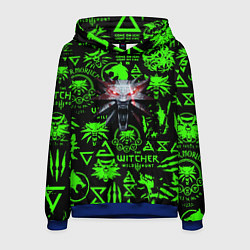 Мужская толстовка Ведьмак кислотные логотипы волк