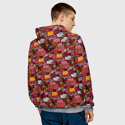 Мужская толстовка Разыгрывай неприязнь / 3D-Меланж – фото 4