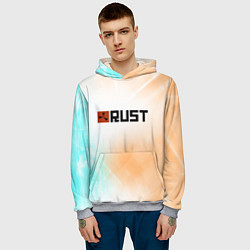 Толстовка-худи мужская RUST gradient, цвет: 3D-меланж — фото 2