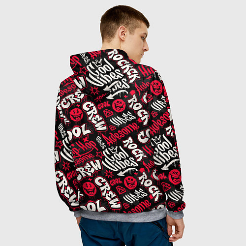 Мужская толстовка Крутая команда / 3D-Меланж – фото 4