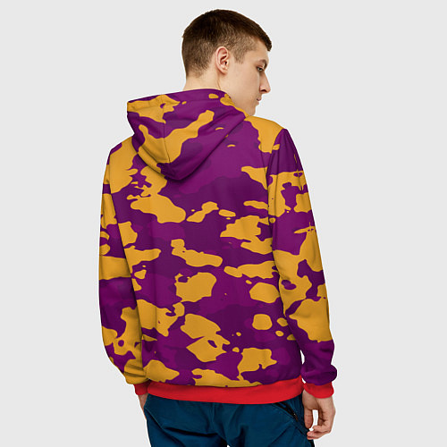 Мужская толстовка Песчанный камуфляж милитраи / 3D-Красный – фото 4