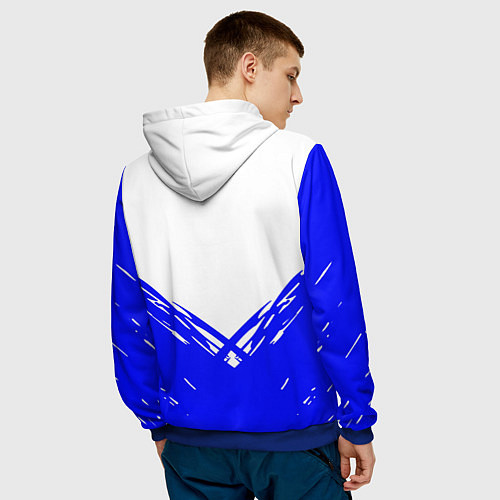 Мужская толстовка PUBG синие краски / 3D-Синий – фото 4