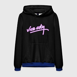 Толстовка-худи мужская Vice city logo neon, цвет: 3D-синий