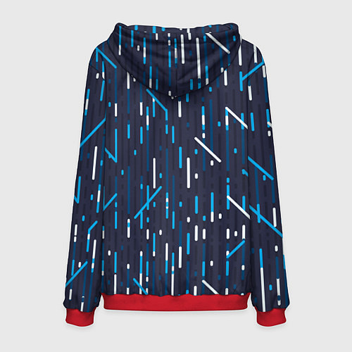 Мужская толстовка Паттерн геометрическая абстракция / 3D-Красный – фото 2