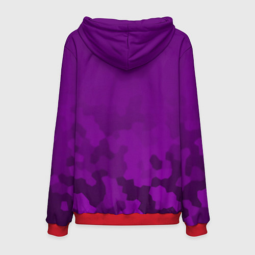 Мужская толстовка Inter Miami logo pattern / 3D-Красный – фото 2