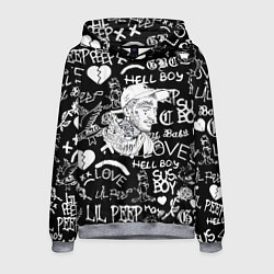 Мужская толстовка Lil Peep pattern автографы лого