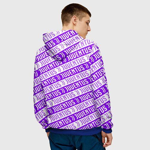 Мужская толстовка Juventus pattern / 3D-Синий – фото 4
