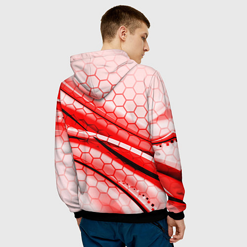 Мужская толстовка СССР текстура броня / 3D-Черный – фото 4