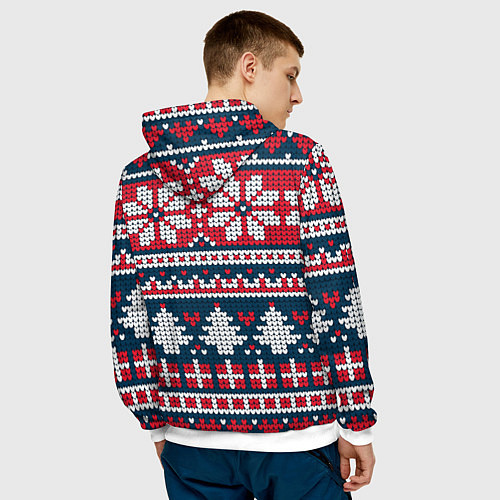 Мужская толстовка Русский орнамент / 3D-Белый – фото 4