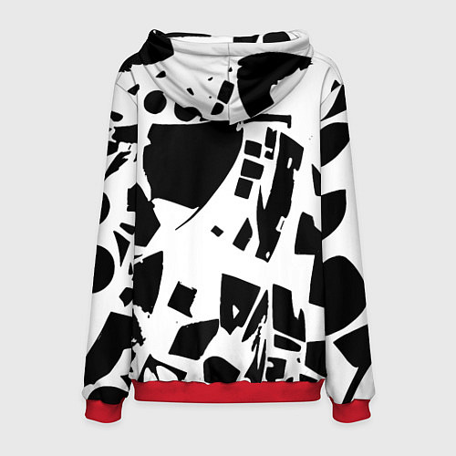 Мужская толстовка New York yankees - abstraction / 3D-Красный – фото 2