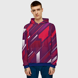 Толстовка-худи мужская Абстракция графика экстремальной формы, цвет: 3D-синий — фото 2