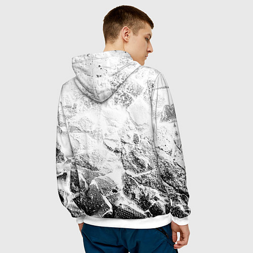 Мужская толстовка Joy Division white graphite / 3D-Белый – фото 4