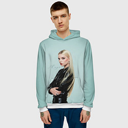 Толстовка-худи мужская Anya Taylor - Joy - actress, цвет: 3D-белый — фото 2