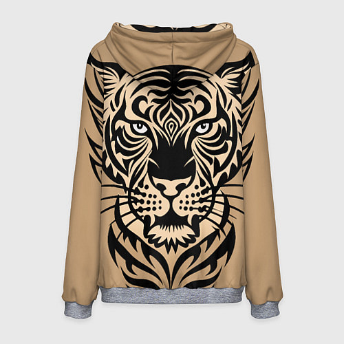 Мужская толстовка Татуировка с тигром / 3D-Меланж – фото 2
