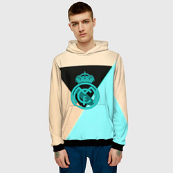 Толстовка-худи мужская Реал мадрид спорт геометрия, цвет: 3D-черный — фото 2