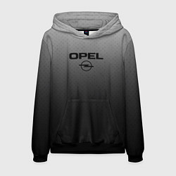 Толстовка-худи мужская Opel тёмно-серый градиент, цвет: 3D-черный