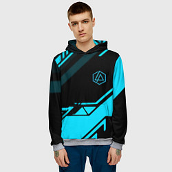 Толстовка-худи мужская Linkin park geometry, цвет: 3D-меланж — фото 2