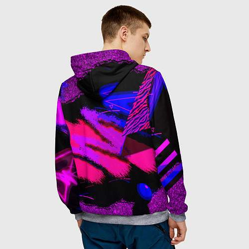 Мужская толстовка Samurai ретровейв / 3D-Меланж – фото 4