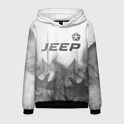 Мужская толстовка Jeep - white gradient посередине